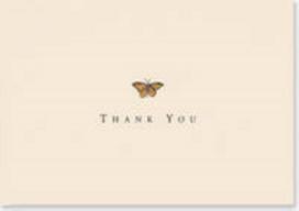 Thank You Notes Gold Butterfly