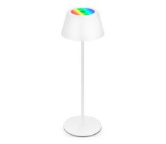 Brilo – LED RGB įkraunama jutiklinė stalinė lempa KIKI LED/2,6 W/5 V IP44 2600 mAh balta