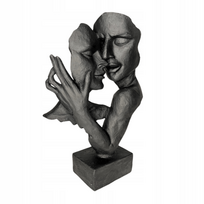 Įsimylėjėlių skulptūra, figūra juodos spalvos dekoratyvinė 29cm