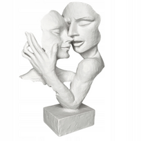 Įsimylėjėlių skulptūra baltos spalvos, dekoratyvinė "Pora" - 29cm.