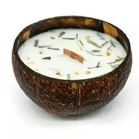Tropikalia Candle in coconut - kvapas Citrinžolė ir imbieras
