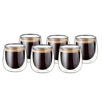 Dvigubo Stiklo Espresso Puodelių Rinkinys, 6 vnt.