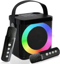 „Bluetooth“ garsiakalbis karaoke aparatas su 2 belaidžiais mikrofonais