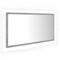 Vonios kambario LED veidrodis, betono, 90x8,5x37cm, akrilas CFE908683