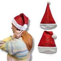Kepurė Kalėdinė Santa su Blizgučiais