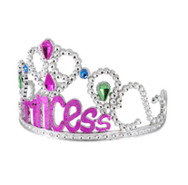 Karūna Vaikiška Princesės Tiara Sidabro Spalvos