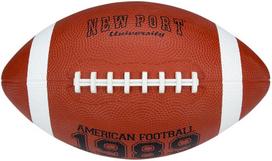 Amerikietiško futbolo kamuolys New Port 16RJ, rudas/baltas/juodas, 28 cm