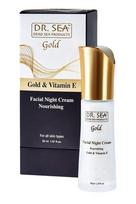 Maitinantis naktinis veido kremas su auksu ir vitaminu E Dr. Sea Gold, 50 ml