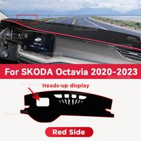 SKODA Octavia 2020-2023 2022 Automobilio prietaisų skydelio dangtelis kilimėlis Saulės apsaugos pagalvėlė Apsauga nuo šviesos Kilimas prietaisams Apsauginiai priedai Polyester fiber&Left Rudder