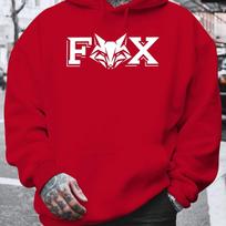 FOX Populiarus vyriškas džemperis su gobtuvu, kišeninė striukė, sporto salės, fitneso, laisvalaikio, madingas viršutinis drabužis, rudens, žiemos drabužiai S