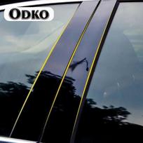 Automobilio statramsčių, durų, langų apdailos lipdukai Dekoracija Skoda Octavia Mk3 (5E) 2014 2015 2016 2017 2018 m juoda