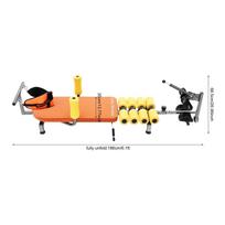 Kaklo tempiklis, treniruočių suolas, nugaros tempimo suolas, įtampos ir kaklo spaudimo malšinimui, keliamoji galia 130 kg / 286,6 svarų oranžinė