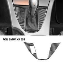 Skirta BMW X5 E53 2000-2006 Anglies Pluošto Automobilio Aksesuarai Centrinės Konsolės Pavarų Perjungiklio Skydelio Rėmelio Apdailos Dangtelio Dekoratyvinis Lipdukas juoda