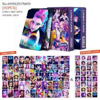 92 VNT. K-POP Demono Medžiotojų Atvirukai Lipdukų Medžioklė Saja Berniukai Derpy Kortelės Gerbėjų Kolekcija HD Lomo Po Kortelės Vaikų Dovanos