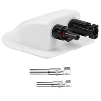 Saulės kabelio įvadas Saulės jungiamoji dėžutė Valtims Kemperiams 12 x 9,5 x 4 cm Sodui Nameliams ant ratų Saulės dvigubo kabelio įvadas Vandeniui atsparus Naujas