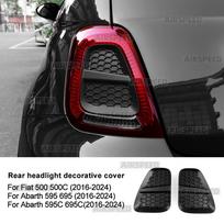 Abarth 595 695 595C 695C Fiat 500 500C 2016 2017 2018      2024 ABS Automobilio Galinio Žibinto Dangtelis 1 Pora 1Pair Black