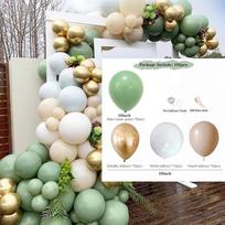 100 vnt./102 vnt. „Pasidaryk pats“ balionai „Girland Arch Metallic Gold Global Retro Green Skin Globos“ Gimtadienio vestuvių metinių vakarėlio dekoravimas Kūdikių dušas B 102pcs