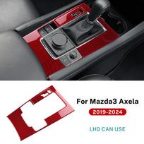 Tikras minkštas anglies pluoštas Mazda 3 BP      2024 2025 Mazda3 Axela rankinės ir automatinės pavarų perjungimo panelės lipdukas For Mazda 3 2019-25