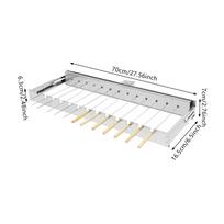 Automatiškai besisukantis grotelių stovas, 13 vietų automatinis kepsninės suktukas, 220V elektrinis iešmelių grotelių suktukas sidabras