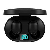 Naujos Bluetooth ausinės Itin ilgas veikimo laikas su skaitmeniniu ekranu Įdedamos triukšmą slopinančios belaidės didelės galios ausinės juoda