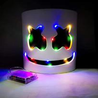Helovino LED DJ Kaukė Gyvybinga Marshmello Kaukė Kvėpuojanti Šalmo Kaukė Patvari Karnavalo Festivalio Helovino Šventės Rekvizitas Cosplay