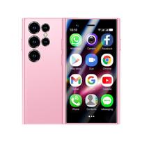 SOYES S24 PRO MAX 4G Mini išmanusis telefonas LTE telefonas 3,0 colio MTK6737 2GB RAM 16GB ROM 5 MP kamera Dvi SIM kortelės Veido ID Android Mobilusis telefonas rožinė