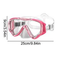 Kids Swim Goggles Snorkel Goggles Wide Vision Snorkel Diving Glasses Anti-Fog Goggles with Nose Cover No-Leak Swimming Goggles CHINA