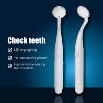 1 vnt Dantų LED šviesus burnos veidrodėlis Nešiojamas daugkartinis odontologo burnos tikrinimo nuo rūko ryškių dantų priežiūros higienos valymo instrumentas onesize