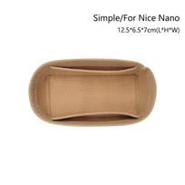Veltinė rankinės įdėklas Krepšio atrama Laikymo vidinė krepšio organizatorius Dėl LV Nice Nano/Mini/BB
