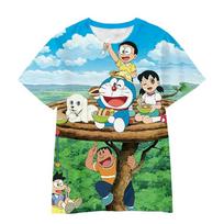 Anime Doraemon 3D skaitmeniniu būdu marginti vaikiški marškinėliai, tinkami kasdieniams laisvalaikio berniukų marškinėliams trumpomis rankovėmis, naujiena 2025 m. 110
