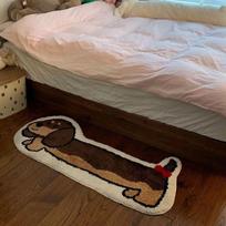 Dachshund Floor Mat Soft Cartoon Bedroom Bedside Rug Cute Living Room Cloakroom Strip Rugs Home Decoration 40x120cm 16x47inch