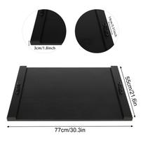 55*77cm Modernus minimalistinis viryklės dangtis, stačiakampis medinės viryklės viršaus dangtis, viryklės degiklių dangteliai juodi juoda