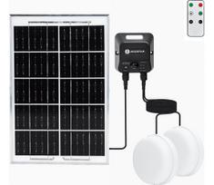 Aigostar - LED saulės lubinis šviestuvas 2xLED/35W/3,7V 6000 mAh IP65 + su nuotoliniu pultu