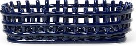 Ferm Living Daiktų saugojimo krepšys Ceramic ovalo formos mėlynos spalvos 15 x 30 cm