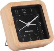Karlsson Žadintuvas Neat Bamboo kvadratinis, juodas