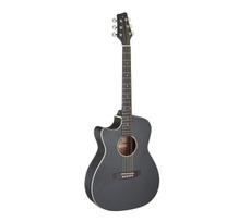 Elektro-akustinė gitara kairiarankiams Stagg SA35 ACE-BK LH