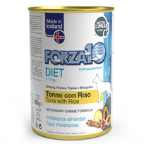 FORZA10 Diet, tunas su ryžiais, šunims šlapias maistas, 400 g