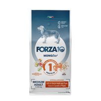 FORZA10  MonoDiet Medium Adult, su arkliena ir žirniais, šunims sausas pašaras, 12 kg