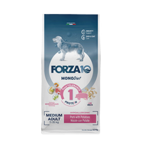 FORZA10 MonoDiet Medium Adult, su kiauliena ir bulvėmis sausas pašaras, 12 kg