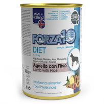 FORZA10 DIET, ėriena su ryžiais, šunims šlapias maistas, 400 g