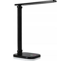 LED RGBW reguliuojama stalinė lempa su belaidžiu įkrovimu LED/7W/5V USB juoda