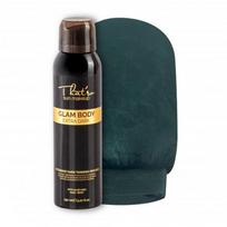 That'so Sun Makeup Glam Body Mousse Extra Dark Sun (DHA 8%) + Mitt Purškiamos savaiminio įdegio putos + pirštinė