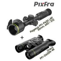 PIXFRA Pegasus PFI-P635 LRF thermal scope + Draco PFI-D635N-4K thermal binoculars termovizoriai taikiklis PFI-P635 LRF / PFI-D635N-4K