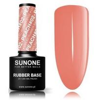 Sunone UV / LED Gel Polish Color Rubber Base hibridinė bazė nagams -  02 Base Peach