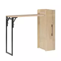 Baro stalas Hedvig, rudas/juodas, 44.5 cm x 122 cm x 108 cm