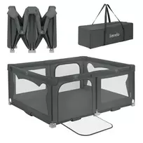 Lionelo žaidimų maniežas Florence Easy Fold, grey graphite