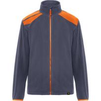 Mikrofleecinė striukė unisex TERRANO, švino/oranžinė