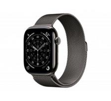 Apple Watch Series 11 GPS + Cellular 46mm Slate Titanium Case with Slate Milanese Loop - M/L | Apple