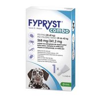 KRKA Fypryst Combo lašai nuo blusų ir erkių šunims, sveriantiems 20–40 kg, 268 mg/2,68 ml, 1 pipetė