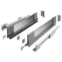 Stalčius AXIS PRO vidutinis B su švelnaus st. funkcija su stiklu antracitas 450mm